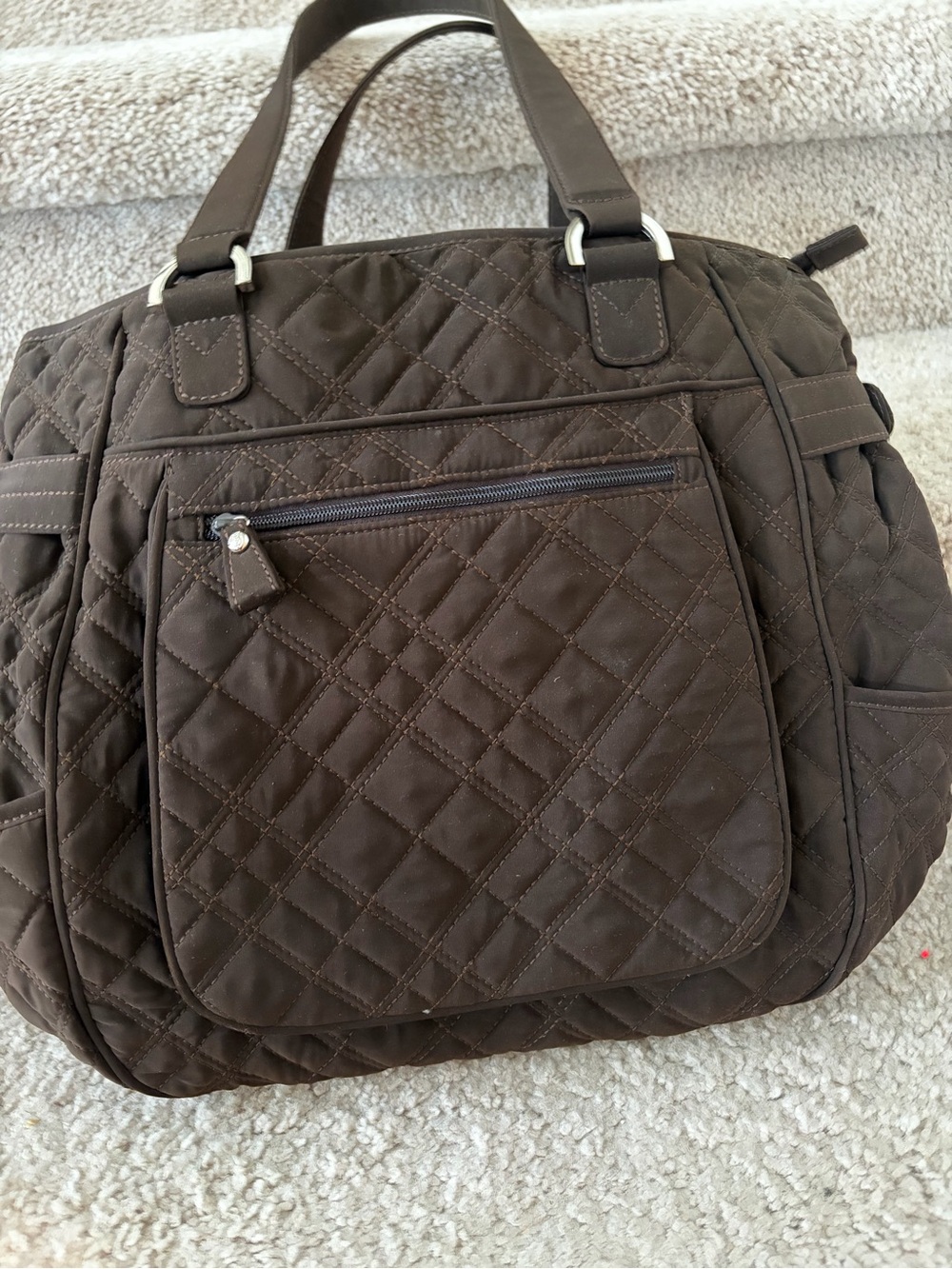 Vera Bradley Quilted Chocolate Brown Satchel